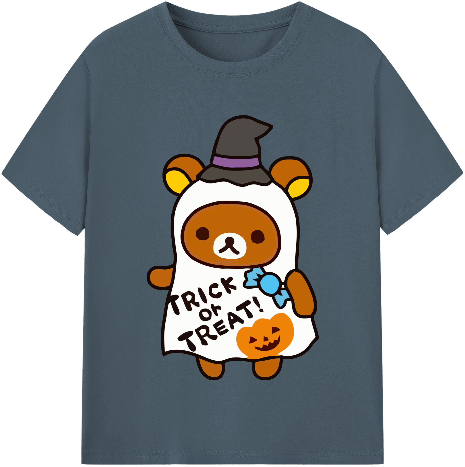 （画像用） リラックマ リラックマ キイロイトリ Rilakkuma Korilakkuma Kiiroitori 綿100％半袖Tシャツ（フロントプリント）